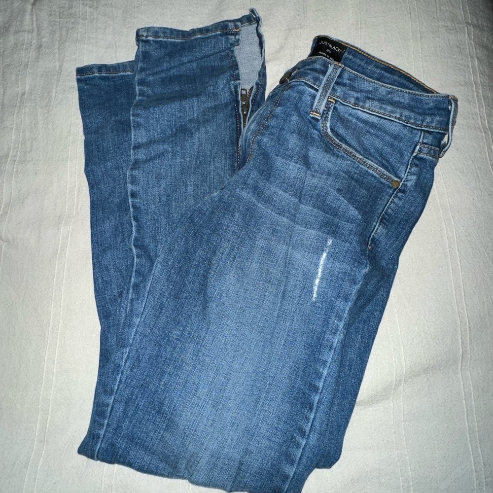 JUST BLACK skinny high waisted jeans